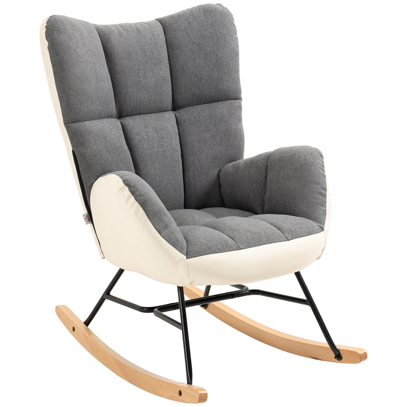Rocking Chair For Nursery Upholstered Wingback Armchair