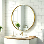 Wall Mirror 61 Cm, Wall Mounted Bathroom Mirror | Gold