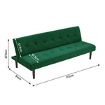 Contemporary Convertible Sofa Bed | Dark Green