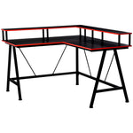 L-shape Gaming Corner Desk W/ Monitor Shelf