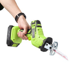 Breeins 21v Cordless Reciprocating Saw Green With 2 Batteries & Case