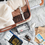 Medium 26" Hard Shell Check In Suitcase 8 Spinner Wheels Hold Luggage | Medium | Cream