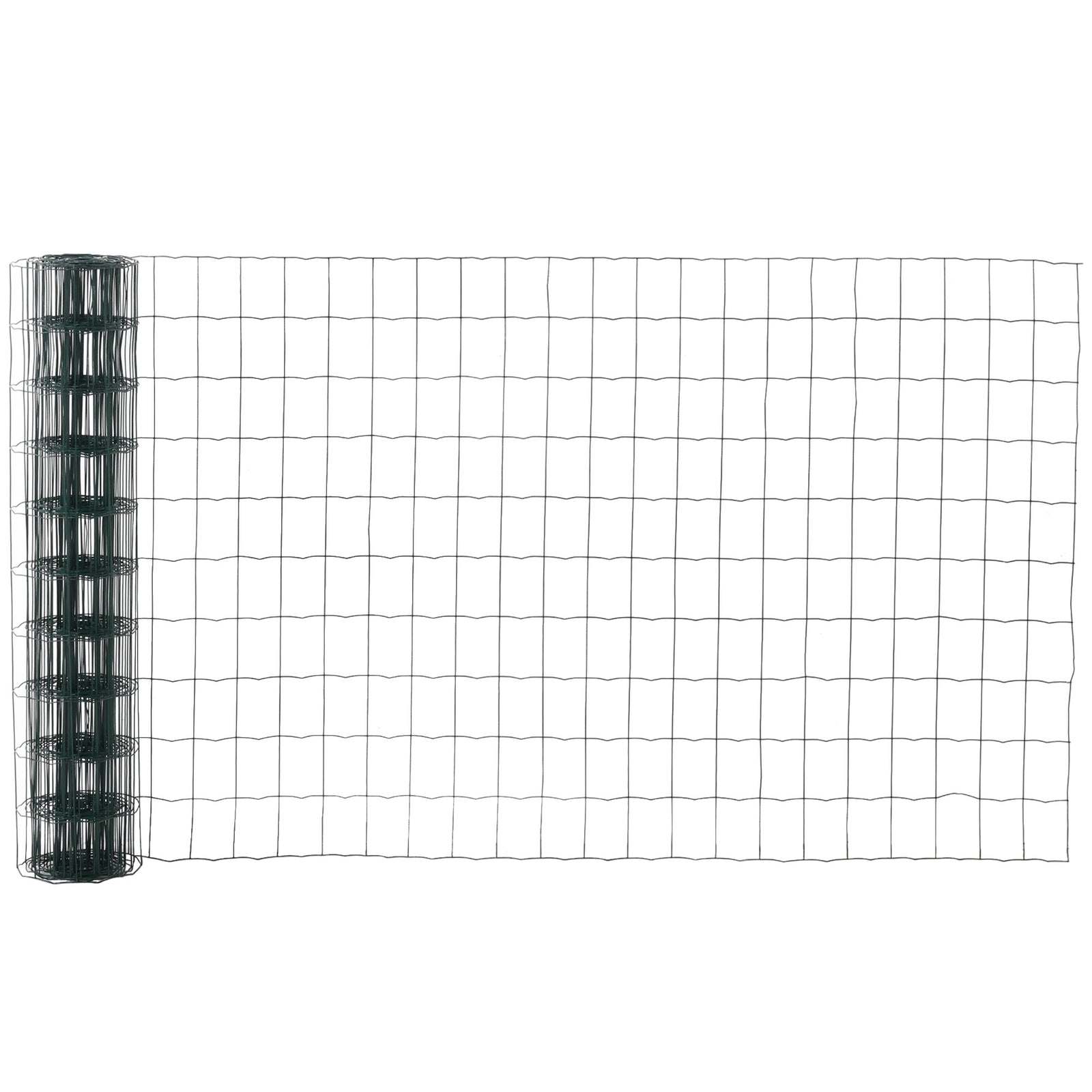 Pawhut 1mx10m Chicken Wire Mesh Rabbit Poultry Animal Fence Pvc Coated Netting