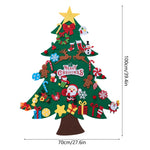Breeins Diy Felt Christmas Tree With 41 Detachable Ornaments & Led String Lights