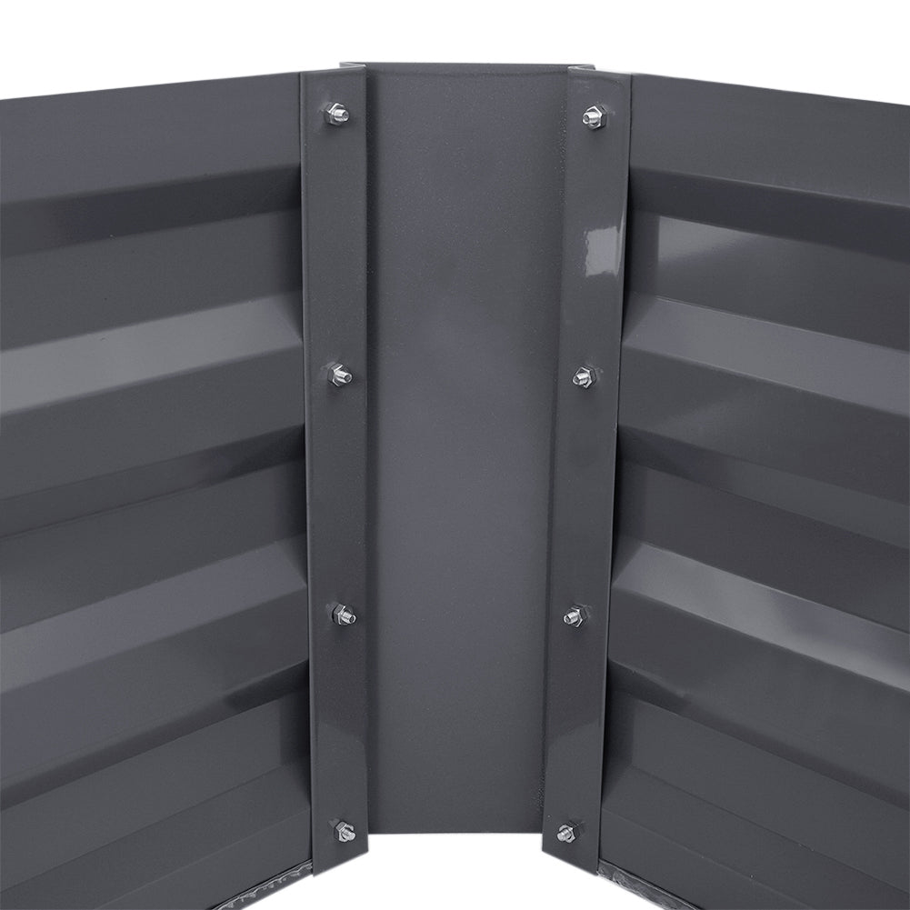 Galvanized Steel Raised Garden Bed Planter Box | Large | Grey