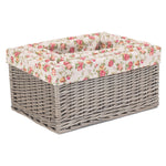 Wicker Antique Wash Garden Rose Willow Storage Baskets | Set of 4 | Red