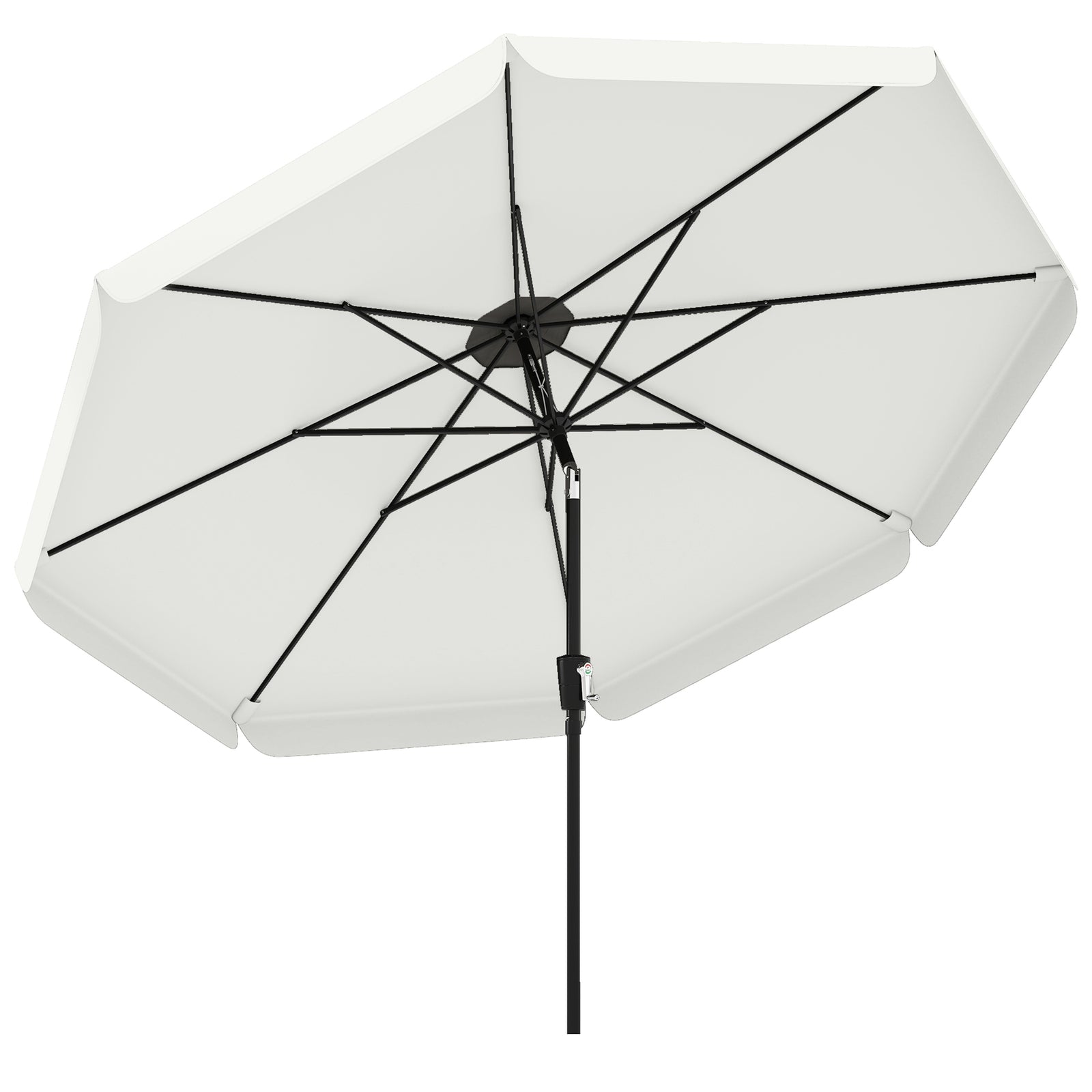 3 M Garden Parasol With Tilt & Crank, Upf30+ Outdoor Table Umbrella | Cream