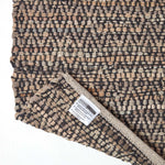 Recycled Leather Handwoven Herringbone Rug | 120cm x 180cm | Grey