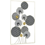 3d Metal Wall Art Leaves Home Decor Hanging Wall Sculpture
