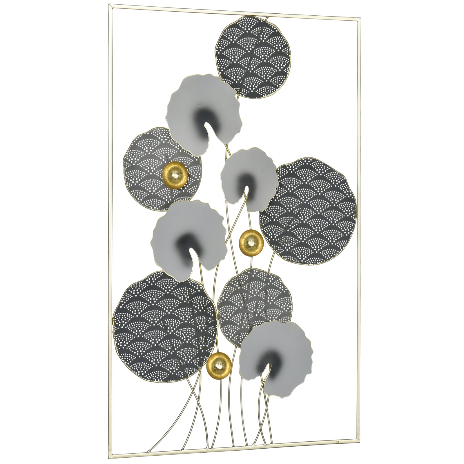 3d Metal Wall Art Leaves Home Decor Hanging Wall Sculpture