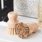 Set Of 4 Natural Scourer Sponges & 2 Bamboo Pot Brushes