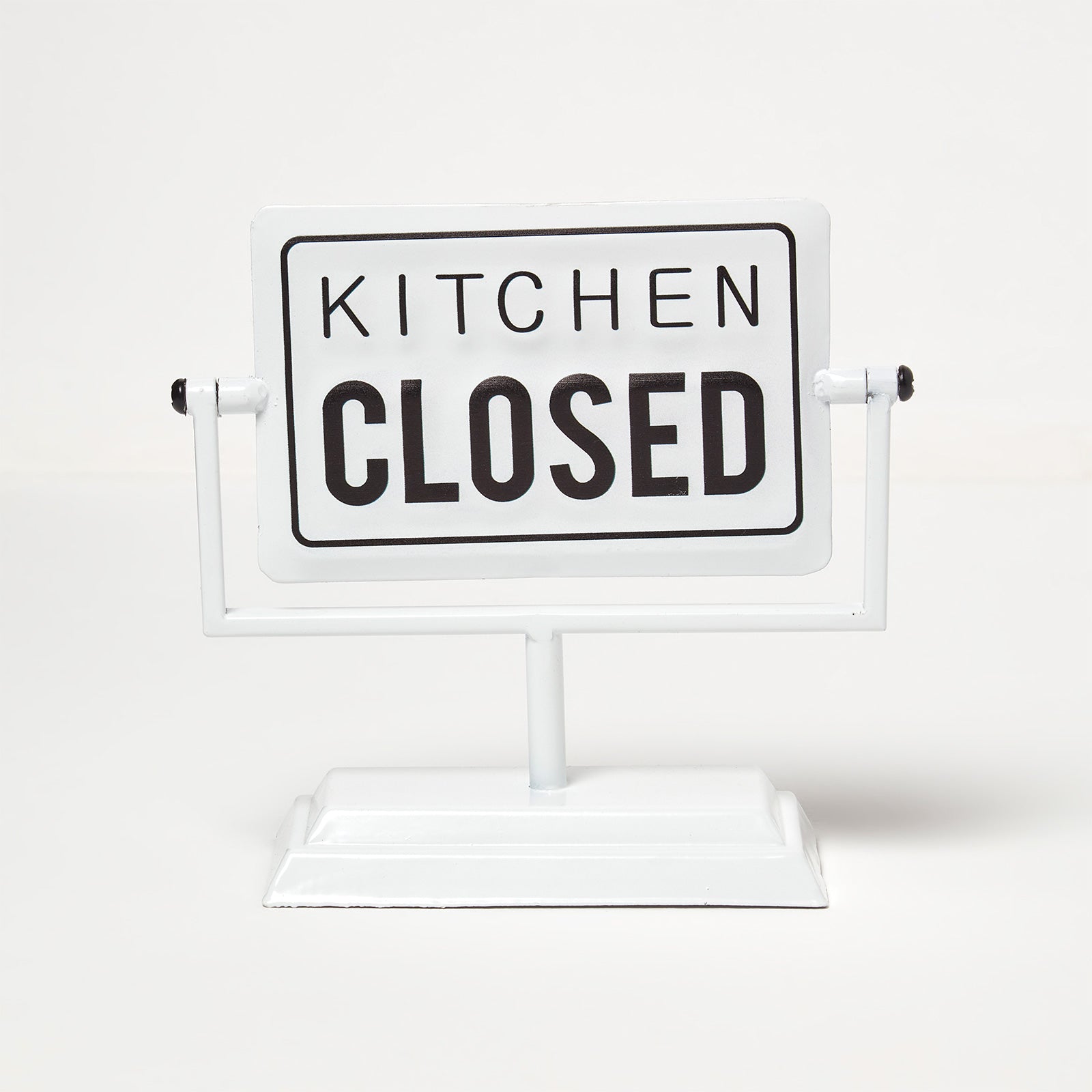 HOMESCAPES Vintage Iron Kitchen Open And Closed Sign Stand