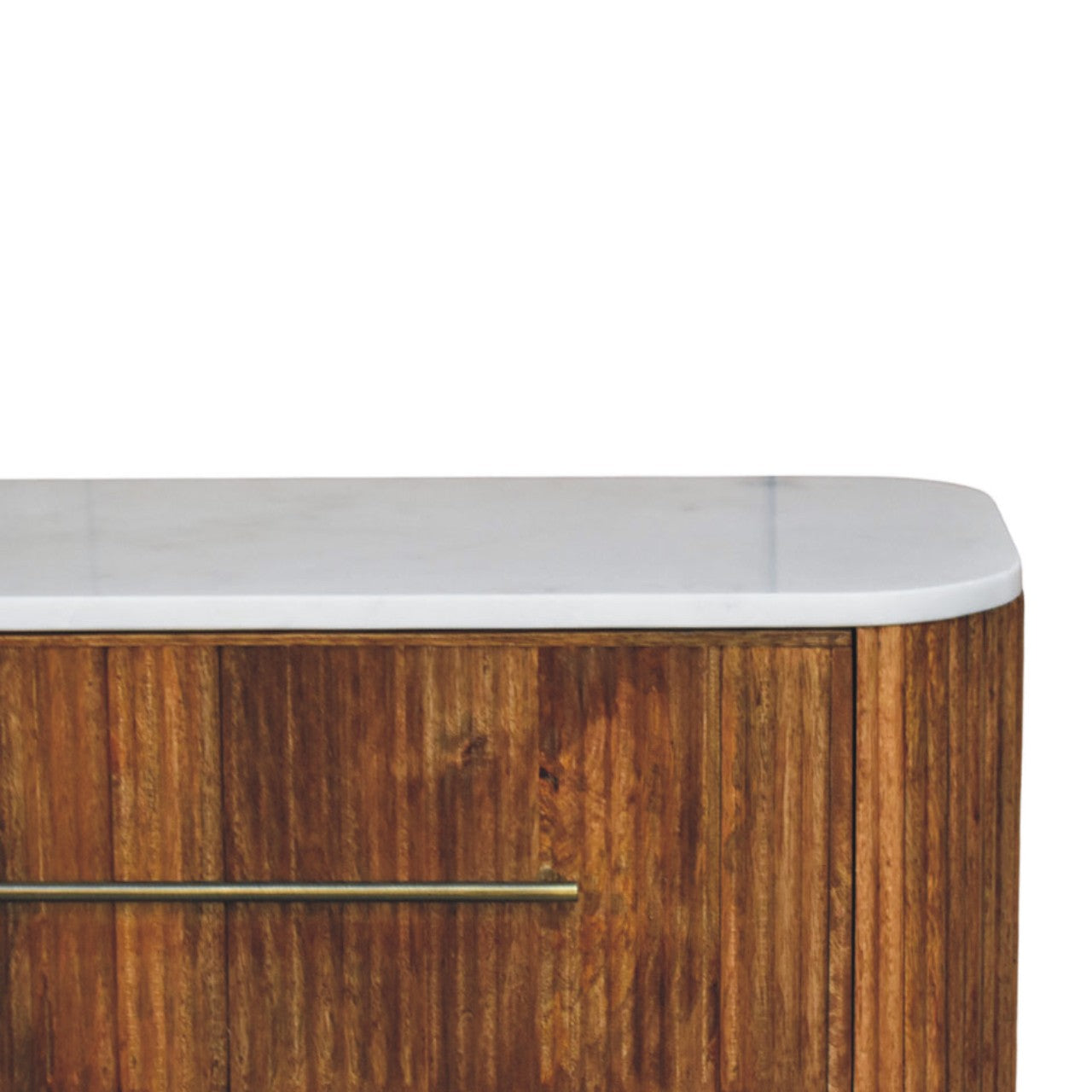 Beaumont Marble Chest, 3 Drawers, White and Beige | Brown