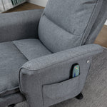 Swivel Recliner Chair W/footstool Massage Points Remote