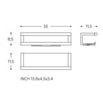 Bathroom Shelf, Organizer, Brushed Copper Pvd , Architect S+ Collection