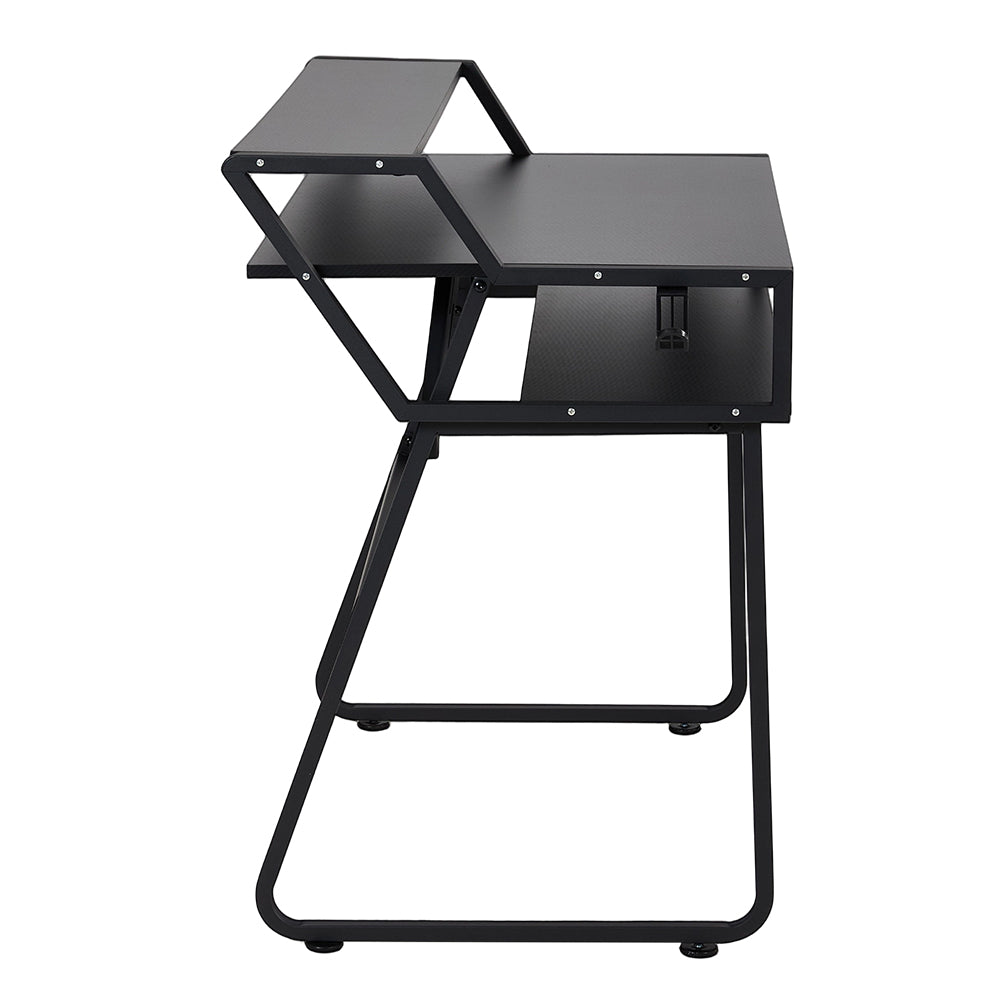 80cm W Gaming Desk With Cup Holder & Headphone Hook Sturdy Computer Table With Rgb Led Lights