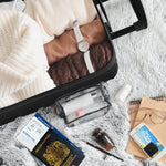 56x45x25cm Large Cabin Carry On Case - Overhead Luggage Suitcase - 4 Spinner Wheels - Abs Shell | 56 x 45 x 25cm | Black