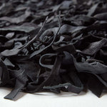Dallas Leather Shaggy Rug | 120cm x 180cm | Black
