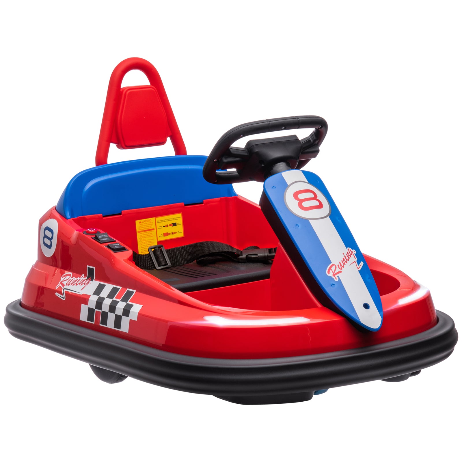 6v Kids Bumper Car, 360° Rotation Waltz Car W/ 2 Speeds | Red
