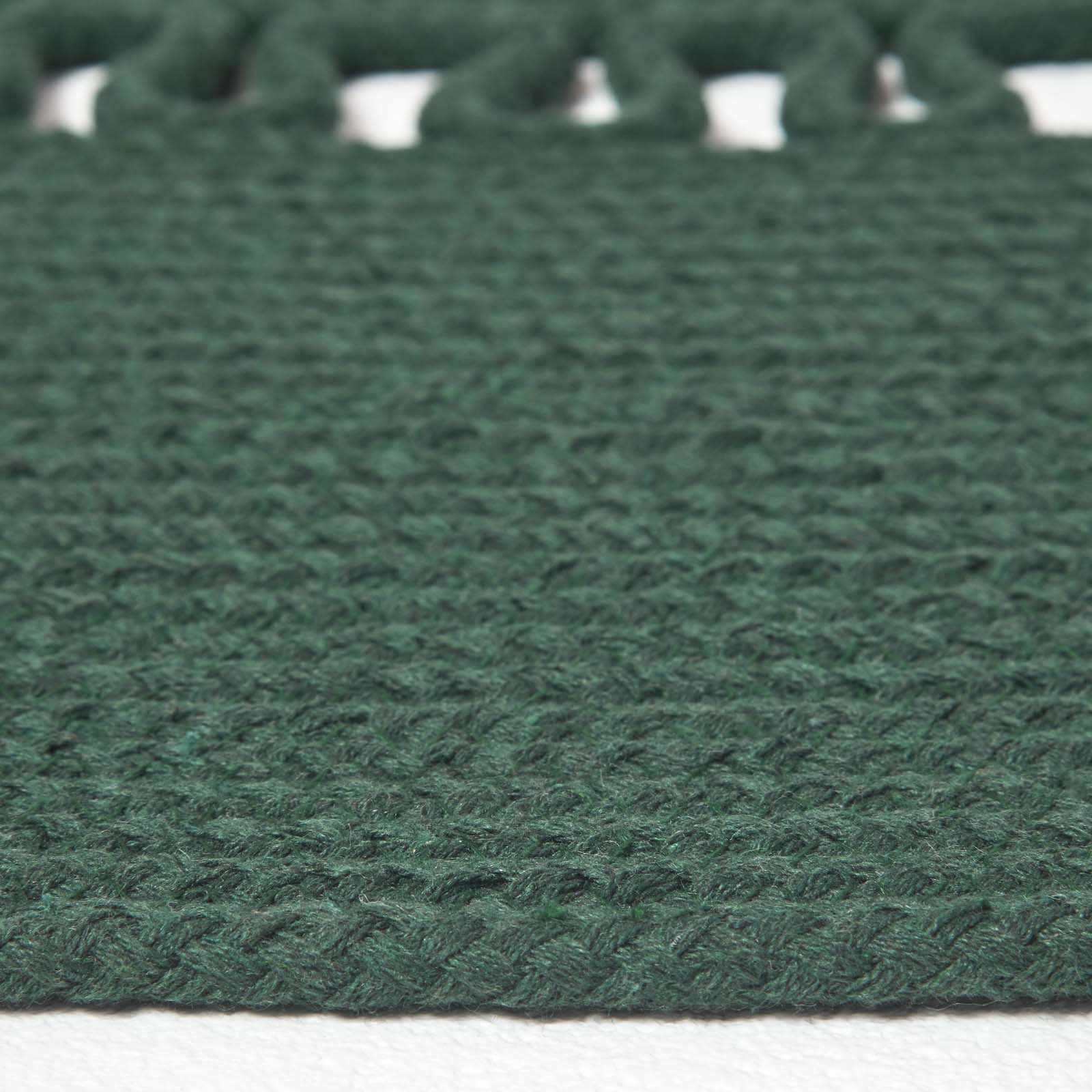Crochet Braided Round Rug | 120cm | Green