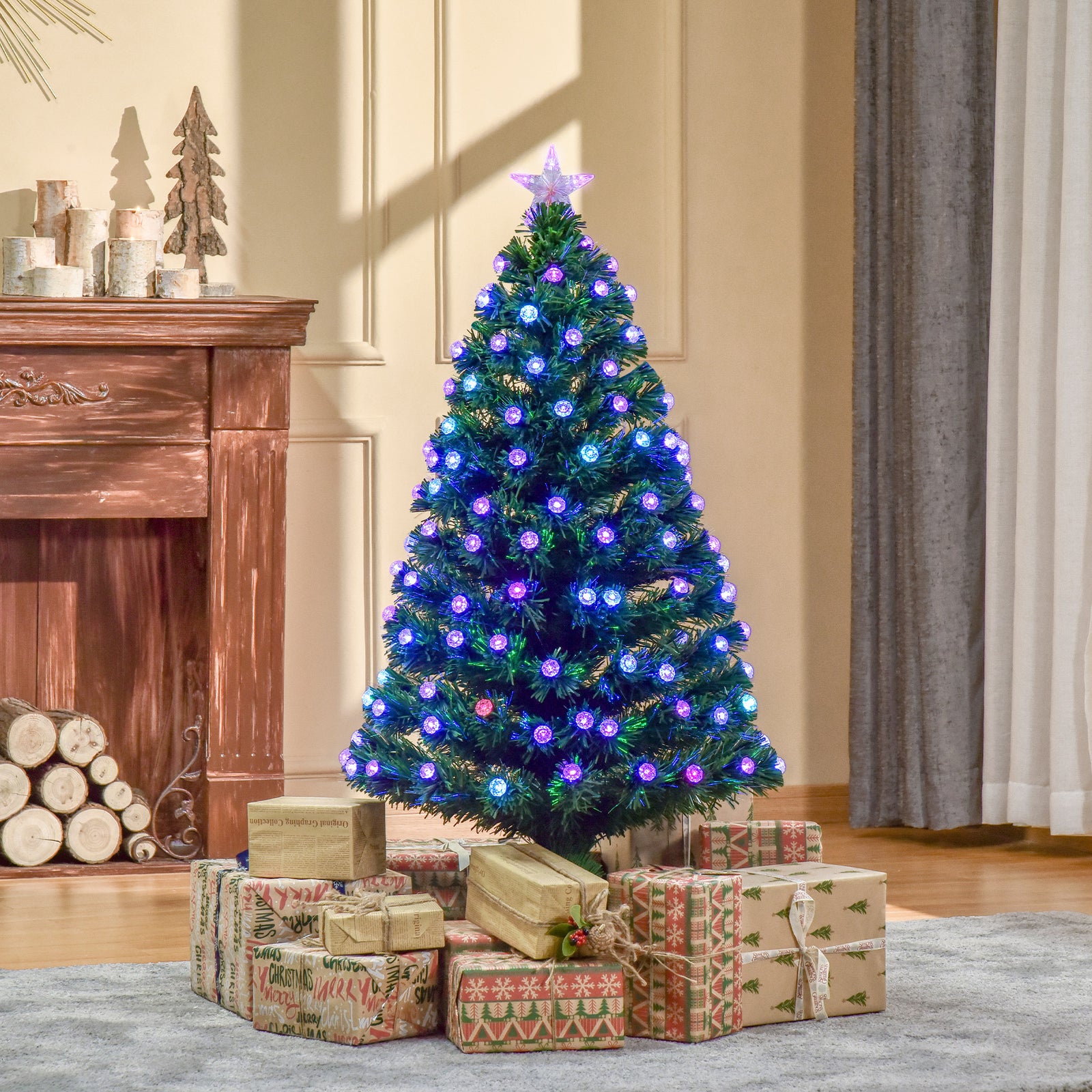 4ft Pre Lit Artificial Christmas Tree Xmas Decor