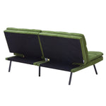 Modern Chenille Sofa Bed With Adjustable Split Backrest & Armrests, Convertible Sleeper Couch For Living Room Or Guest Room