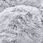 Dia 60cm Calming Donut Plush Dog Cuddler Bed Round Dog Bed | Large | Berkeley (Grey & White)