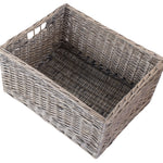Wicker Jumbo Antique Wash Storage Basket | Brown