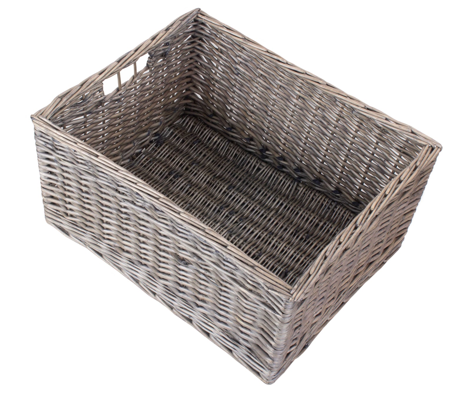 Wicker Jumbo Antique Wash Storage Basket | Brown
