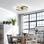 Ceiling Fan With Light And Remote, 3 Colour Temperatures, 50cm | Gold