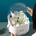 Dustproof Makeup Organiser With Drawers And Handle