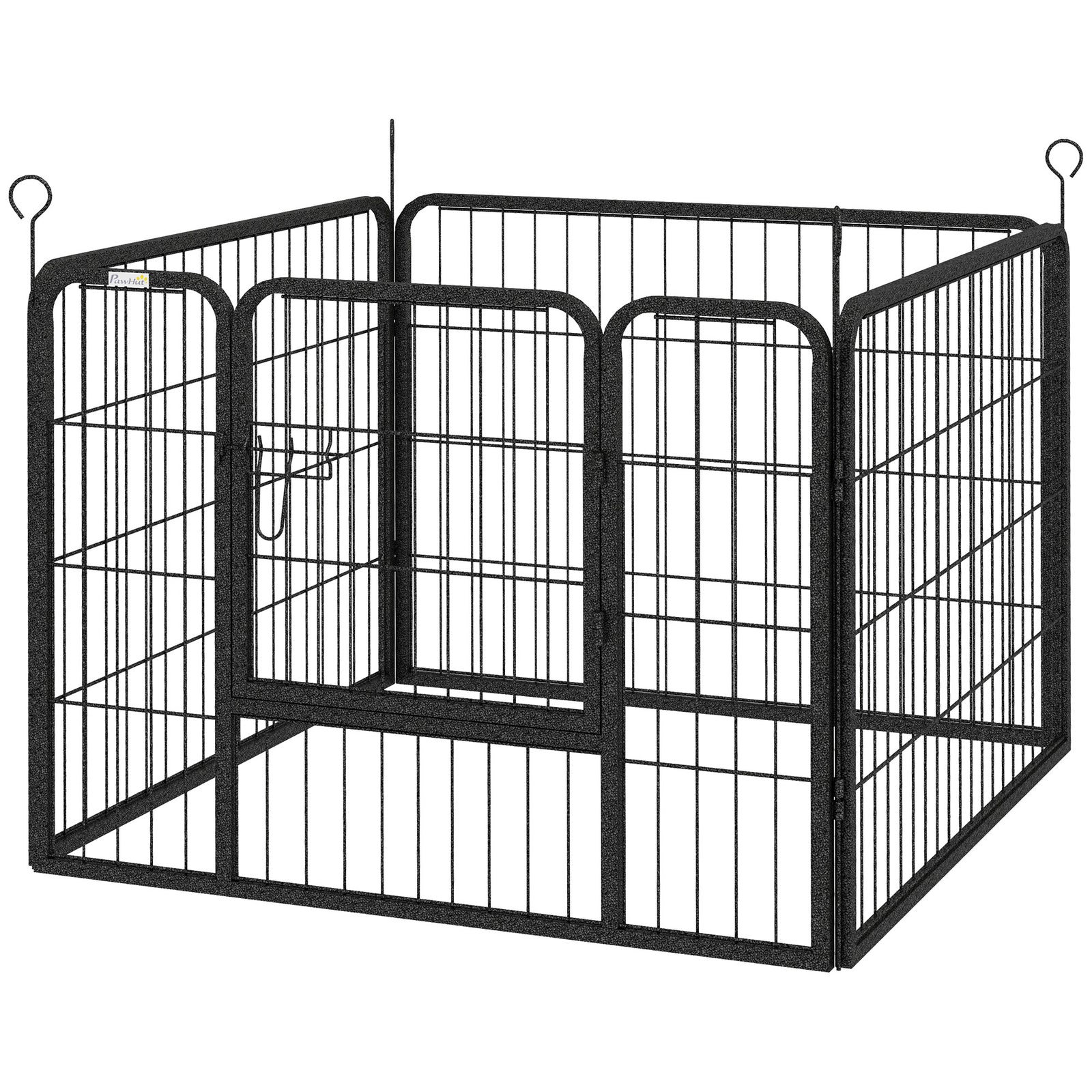 Metal Pet Playpen Dog Kennel W/door Latches In/outdoor Use 82lx82wx60hcm