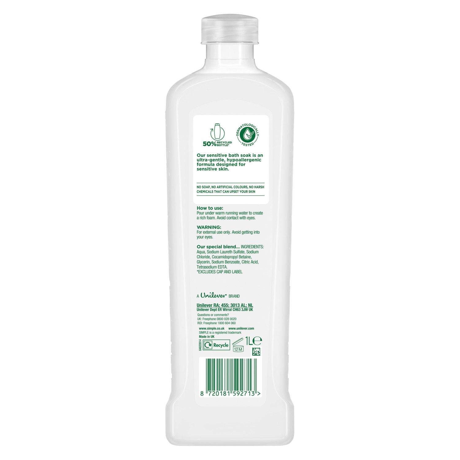 Sensitive Bath Soak Hypoallergenic 1l Multipack | Set of 12