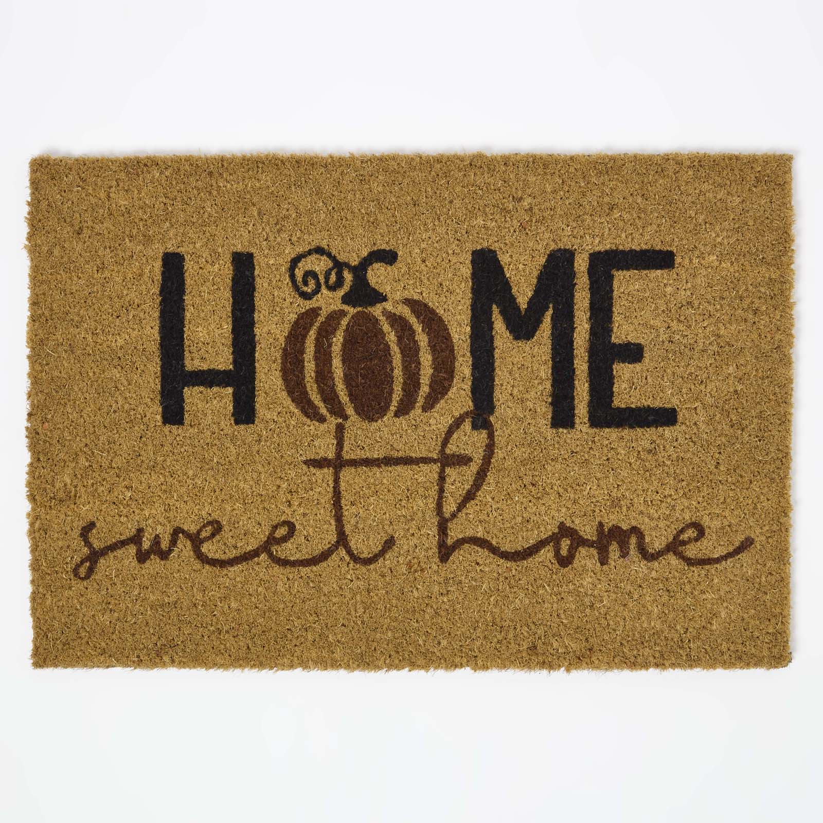 Set Of 2 Autumn Pumpkin Coir Doormats, 60 X 40 Cm