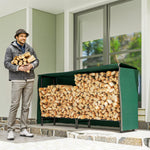 Metal Firewood Rack, Log Holder, 200 X 36 X 99 Cm