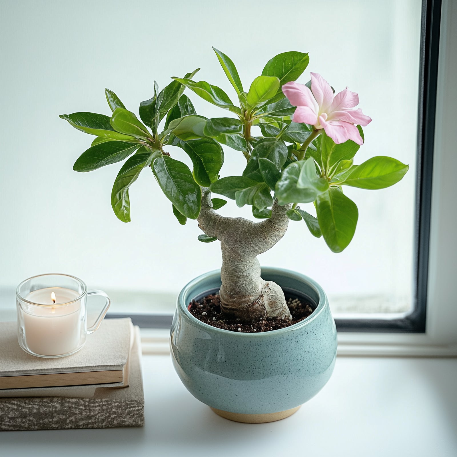 Desert Rose - 2 Pcs. - Adenium Obesum - Height 25-40cm - ⌀10,5cm | Set of 2 | Pink