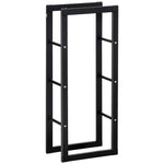 Metal Firewood Rack Elevated Design 100H x 40Wcm