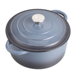 Enameled Cast Iron Dutch Oven With Lid, Heavy-duty Round Casserole Pot, Oven Safe Up To 500°f | 6L | Grey