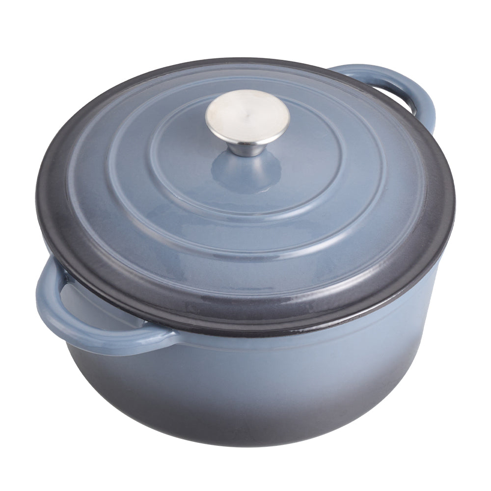 Enameled Cast Iron Dutch Oven With Lid, Heavy-duty Round Casserole Pot, Oven Safe Up To 500°f | 6L | Grey