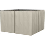 4pcs 3 X 4(m) Universal Pergola Curtain Kit W/hooks C-ring | Cream