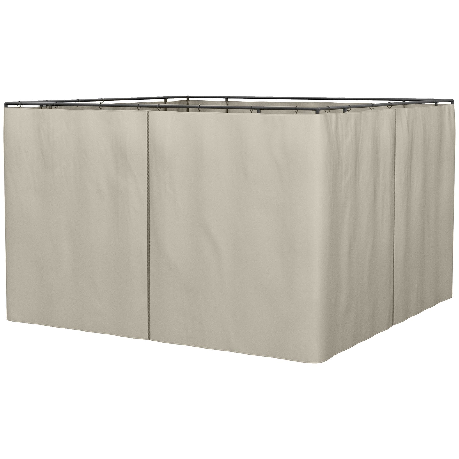 4pcs 3 X 4(m) Universal Pergola Curtain Kit W/hooks C-ring | Cream
