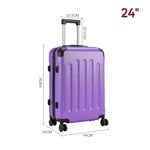 Modern Hardside Spinner Suitcase With Combination Lock | 24" | Purple