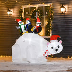 5ft Christmas Inflatable Polar Bear Penguin Lighted Lawn