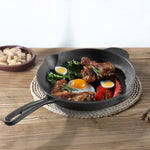 20cm/23cm/26cm Dia Round Cast Iron Skillet Frying Pan With Handle | Small | Black