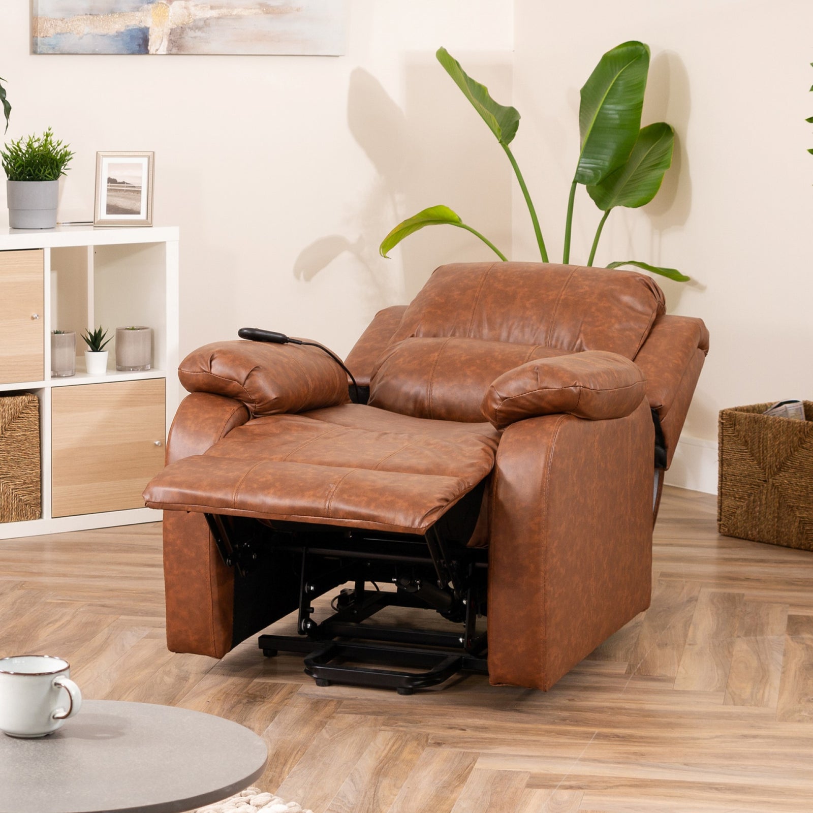 Northfield Dual Motor Massage Heat Riser Recliner Chair | Tan