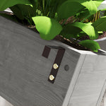 Wall-mounted Wooden Planters With Trellis | Grey