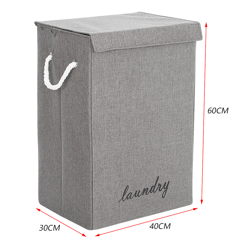 Foldable Home Laundry Baskets Laundry Hamper With Lid And Rope Handles