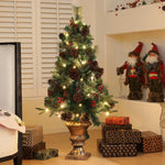 4ft Artificial Christmas Tree With 60 Warm White Led Lights