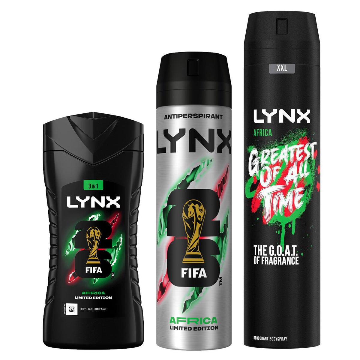 Africa 3pk Bundle Of 200ml Ap Deo, 250ml Body Spray & 50ml Shower Gel