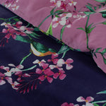 Bird Garden Plum 200 Thread Count Cotton Rich Reversible Duvet Cover Set | Single | Multi Colour